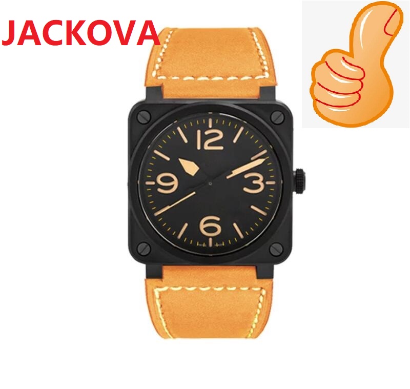 

high quality Sports Designer Wristwatch 41mm Quartz Movement Time Clock Watch Leather Band offshore Military Analog Clock Montre De Luxe, As pic