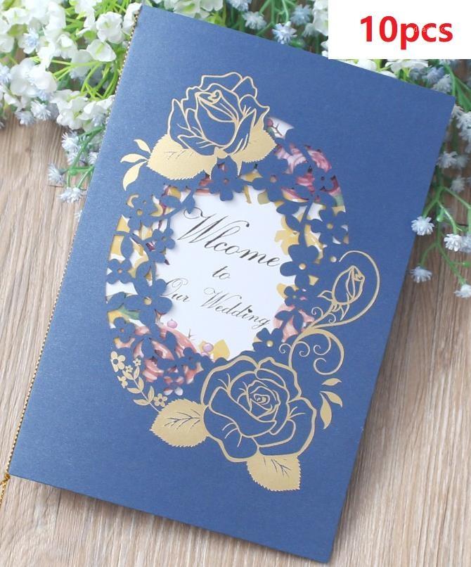 

wedding invitation cards hallow out wedding supply accessories european style invitations 10pcs1