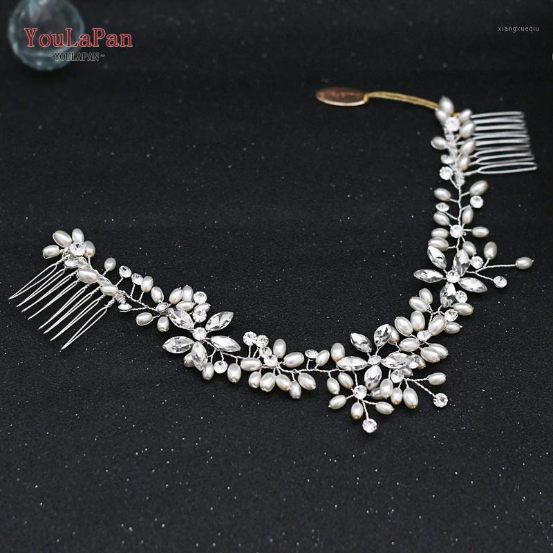 

Hair Clips & Barrettes YouLaPan HP128 Pearl Bridal Comb Vintage Rhinestone Metal Wedding Women Headbands Accessories, Golden;silver