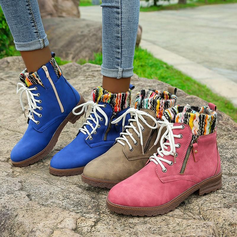 

Women's Mid Calf Boots Shoes Round Toe Luxury Designer Boots-Women Fashion Rock Padded Large Size Rubber 2020 Low