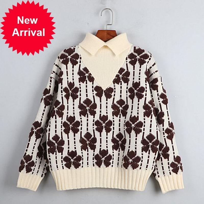 

New New 2021 High-stocking Lapel Nightgown Autumn Winter Lazy Female Style Warm and Comfortable Jacquard Flower Pit Strip Top VYPH, Beige