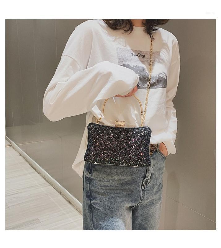 

2020 New Starry Fashion Dinner Bag Korean Shoulder Bag Handbag Clutch Chain women1, Black