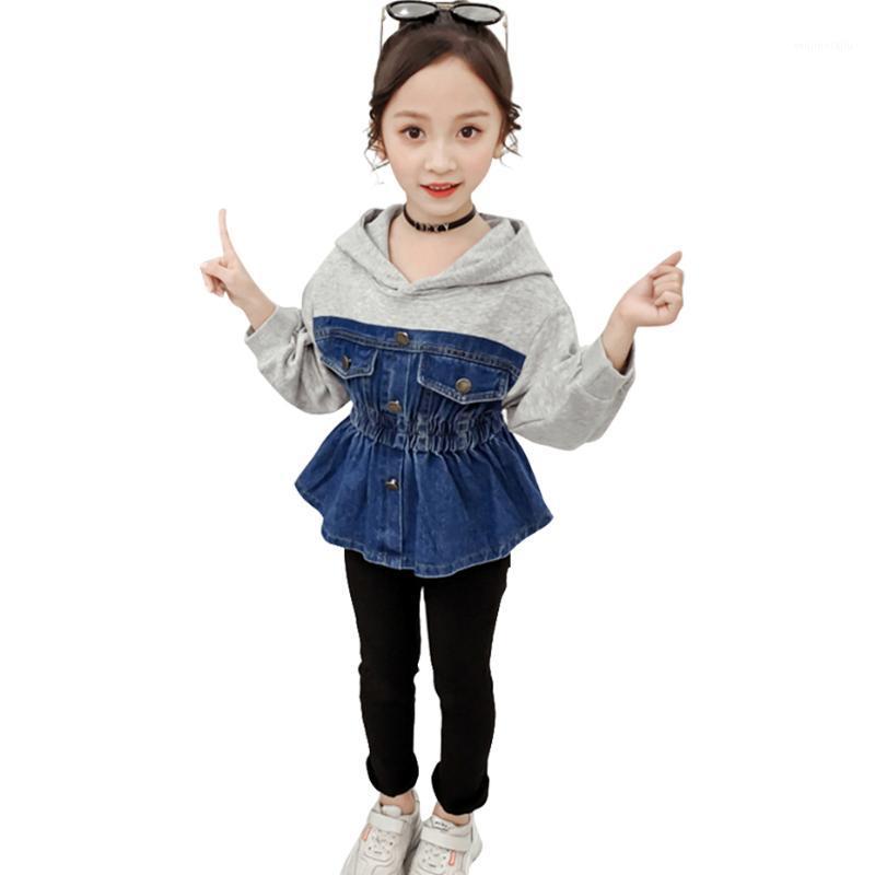 

Clothes For Girls Denim Hoodies + Pants Girls Clothes Set Spring Autumn Tracksuit Girl Casual Style Kids Clothing1, As picture