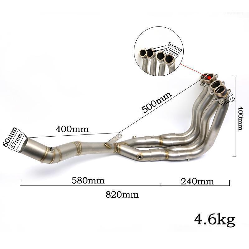 

Motorcycle Exhaust System R1 MT10 Pipe Muffler Link Header Middle Mid Tube For YZF-R1 2022 Year1