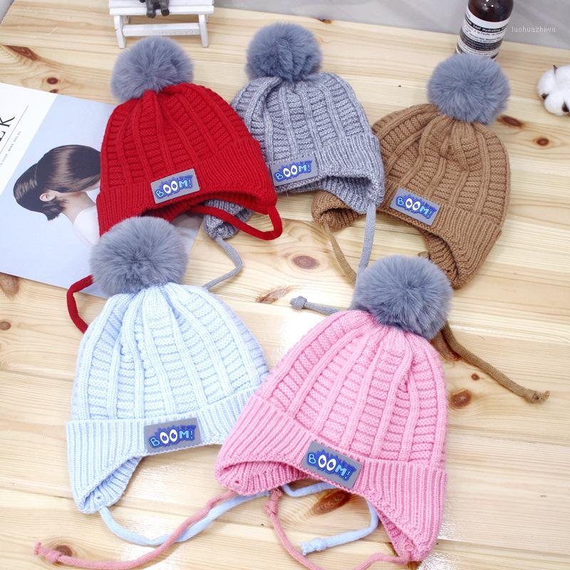 

Baby Hats Cute Children Winter Caps for Boy Girl Kids Knitted Baby Beanies Adjustable Warm Hat 2-5Y Toddler Hair Accessories1, Red