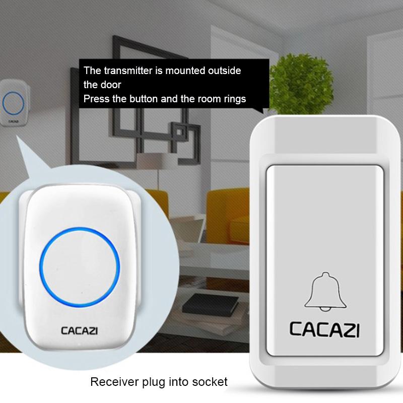

self-generating wireless doorbell smart electronic waterproof doorbell wireless home one-to-one for Home Protection Smart