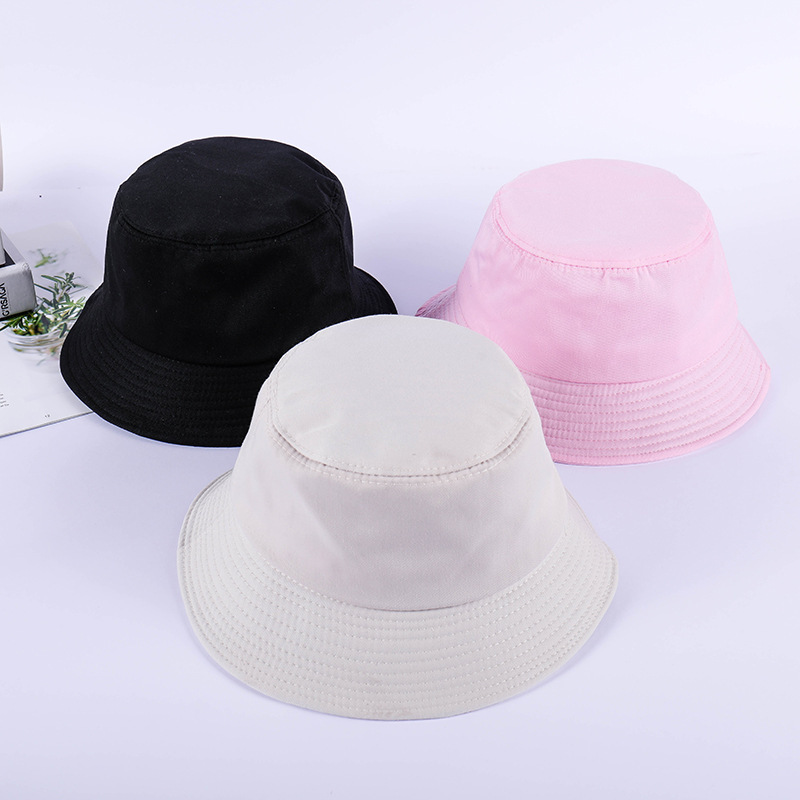 

Blank Bucket Hats Adults Men Women Summer Plain Cotton Caps Stingy Brim Beach Sun Visor Yellow Beige Pink Black Purple White Red Color