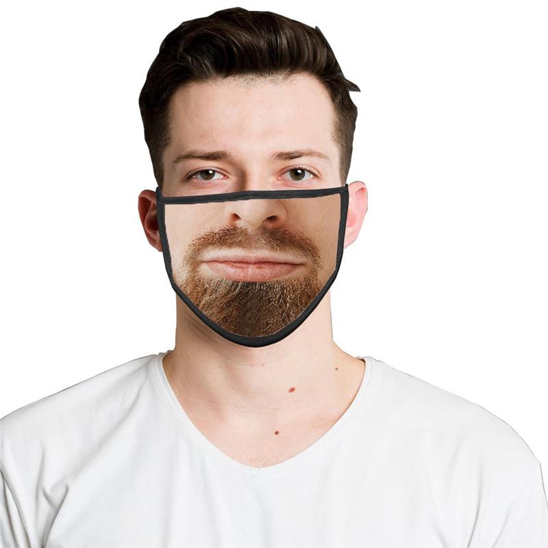 

3D Emoticons Personality beards Masks Dustproof Haze-proof Breathable Protective Funny Fashion Face Mask DHL Free Shipping