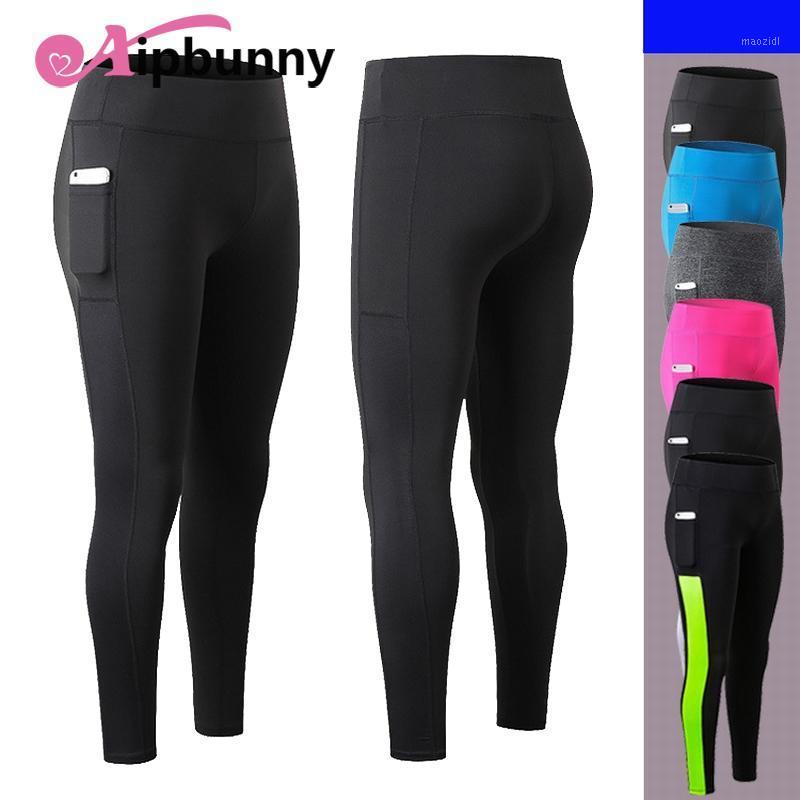 

Aipbunny Women Yoga Pants Elastic Avec Poche Fitness Leggings Slim Running Sportswear Sports Pants Quick Drying Training Tights1, Black