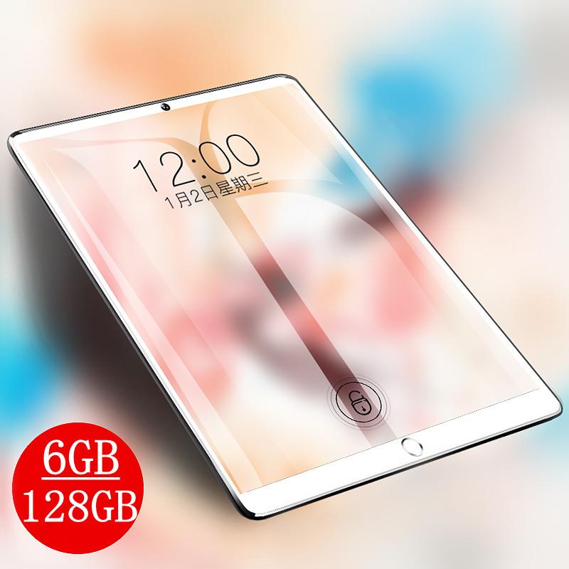 

10.1 inch IPS 1280*1280 Tablet 3G 4G LTE Dual SIM card Tablet PC Octa Core 6GB RAM 128GB ROM Tablets Android 9.0 Bluetooth GPS, Black