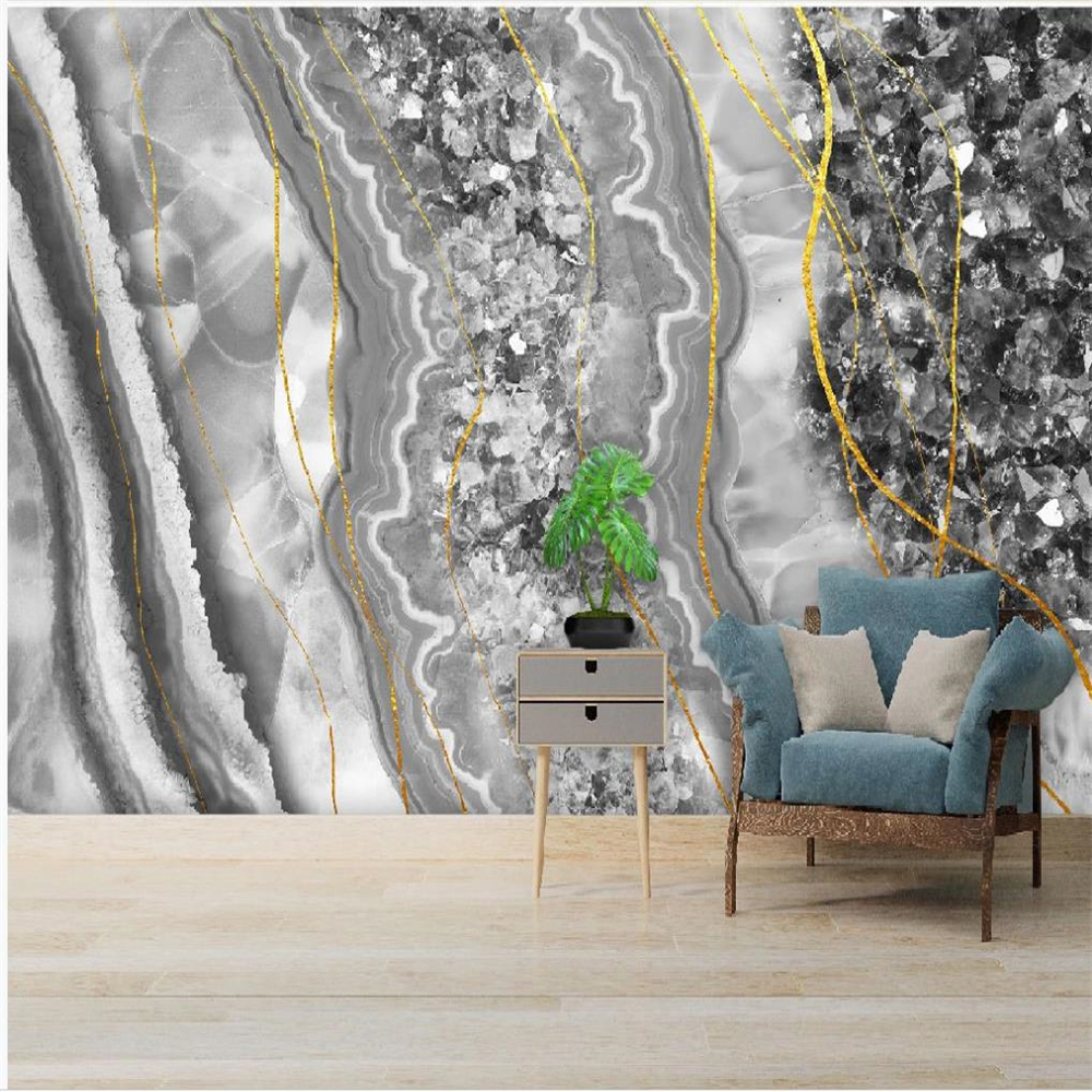

custom 3d room wallpaper 3d photo wallpaper Modern light luxury abstract crystal marble background wall, As show