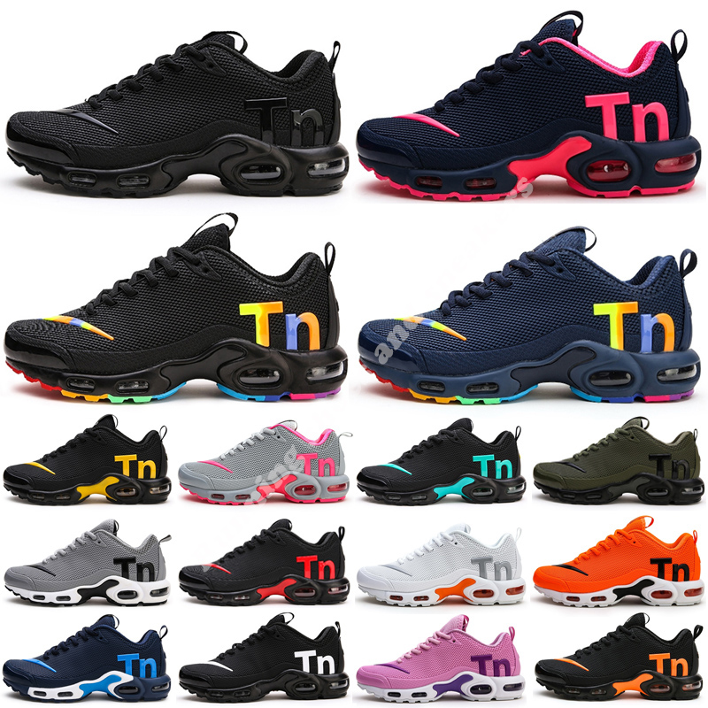 

2023 Mercurial Plus Tn Ultra SE Black White Orange Running Shoes outdoor Women Mens maxes Trainers Sneakers, Color 3