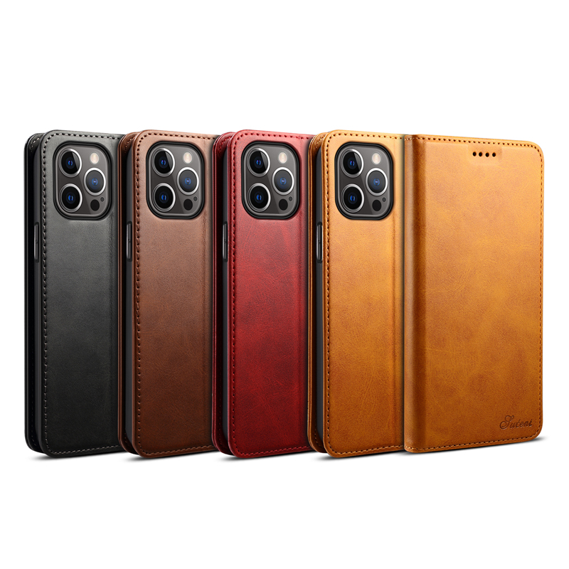 

For iPhone 12 11 Pro Max PU Leather Luxury Wallet Case Cover For iPhone 12 Mini Phone Leather Case With Magnetic Suction Function, Red