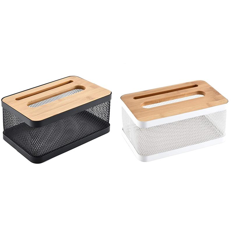 

Modern Toilet Paper Box Long Square Metal Paper Facial Tissue Box to Put a Mobile Phone for Bedroom and Bathroom Accessories