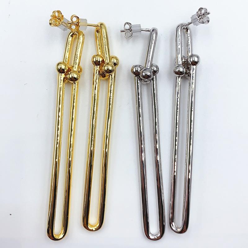 

Tiffon 1: 1 925 Sterling Silver Hot Fashion Long Pattern Earrings Women Logo Original High Quality Jewelry Valentines Gift