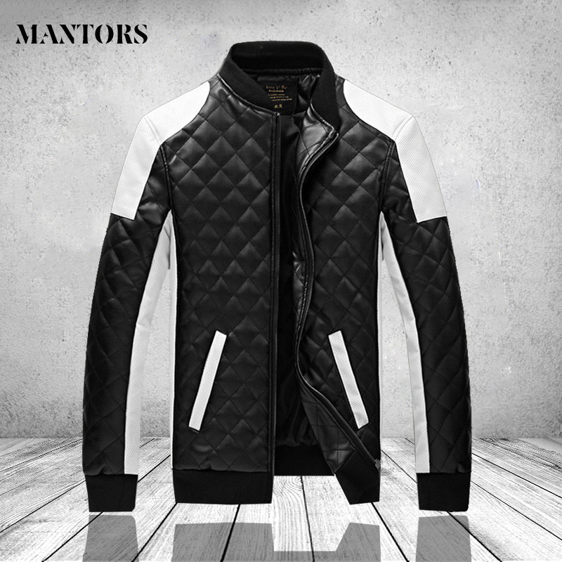 

Black Men's Leather Jackets Autumn Winter Casual Motorcycle PU Jacket Biker Leather Coats Male Outwear Brand Clothing Plus Size, Cc132 white