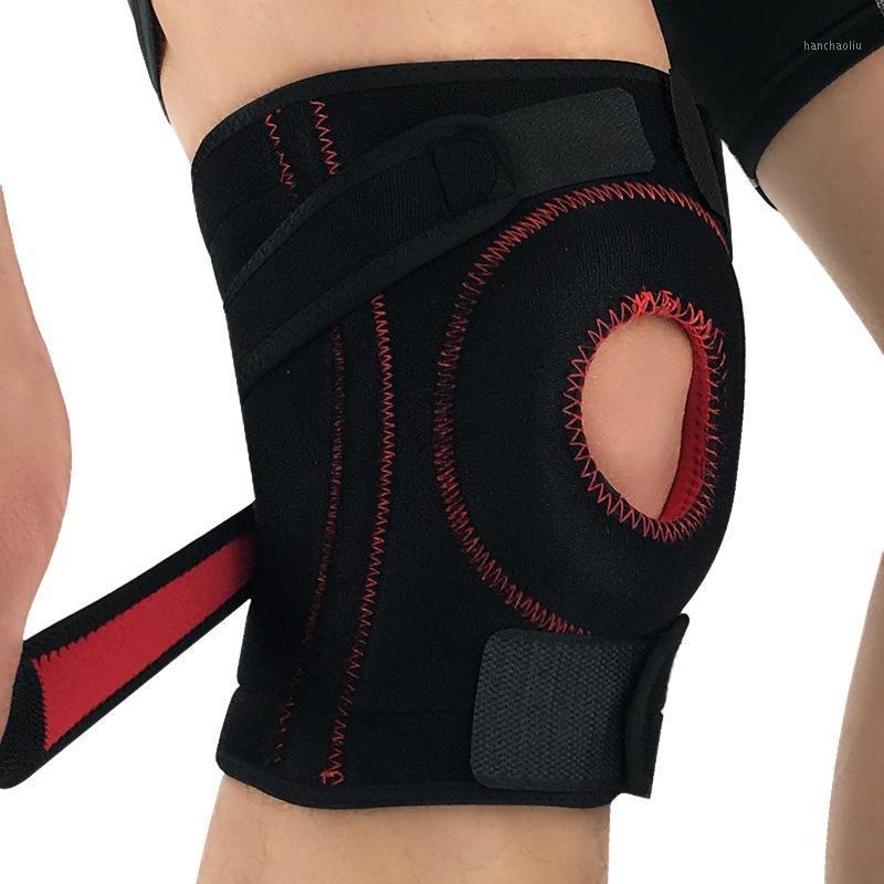 

1PCS Meniscus Knee Pads Silica Gel Kneepads Hiking Running Basketball Breathable Sports Knee Support Protector for Bike MTB1, Black