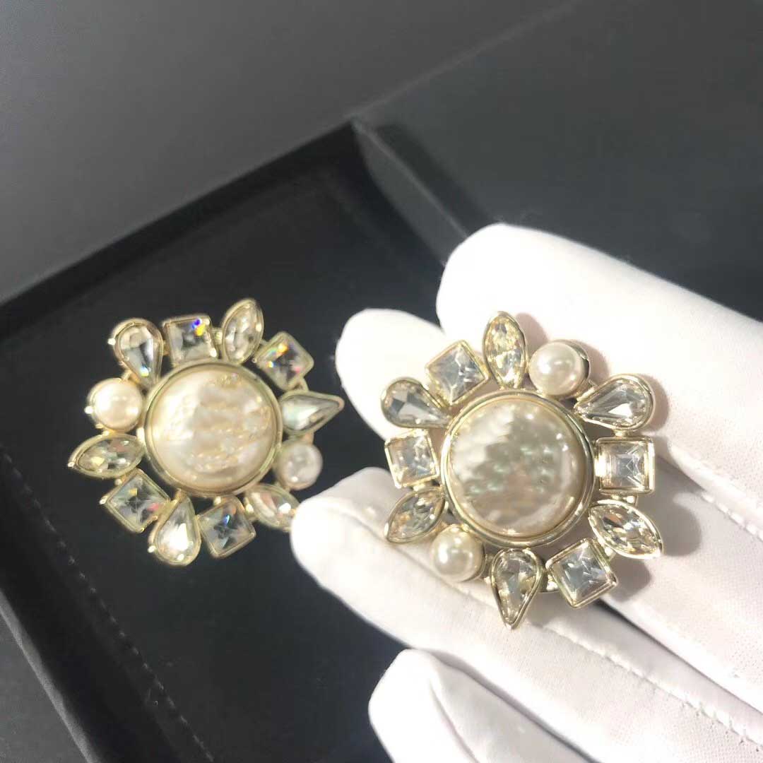 

Luxury Wedding stud earring for Women Jewelry match Sparky diamond and nature pearl earring free shipping PS5616A