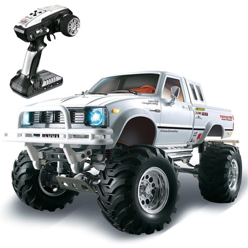 

RCtown HG P407 1/10 2.4G 4WD Rally Rc Car for TOYATO Metal 4X4 Pickup Truck Rock Crawler RTR Toy