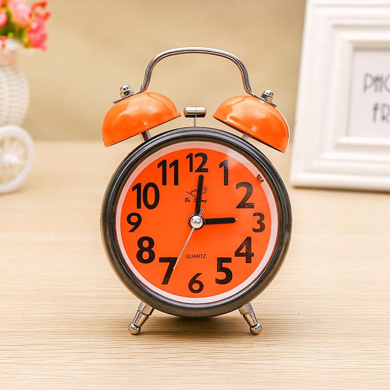 

Other Clocks & Accessories 3 Inch Luminous Stainless Metal Ultra Quiet Needle Walking Table Desk Alarm Clock For Kids Children School Girls