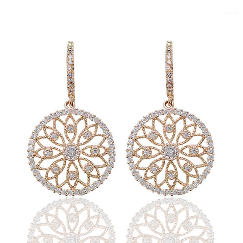 

Korean retro temperament round earrings female simple wild personality exquisite small silver plated long pendant earring1