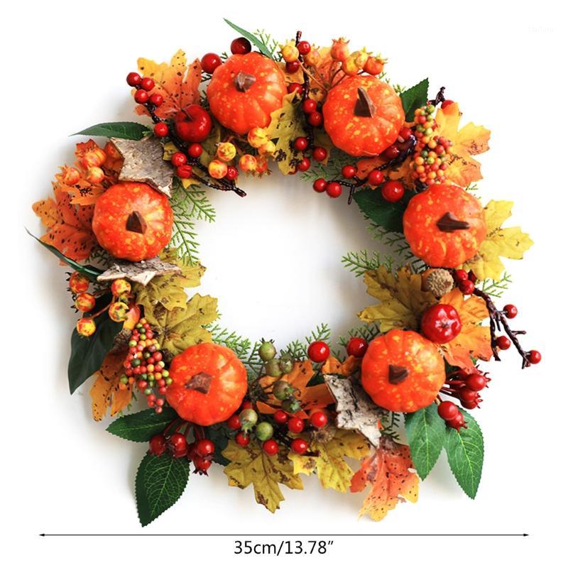 

Christmas Thanksgiving Autumn Wreath Artificial Berries Door Window 67JB1, Multi