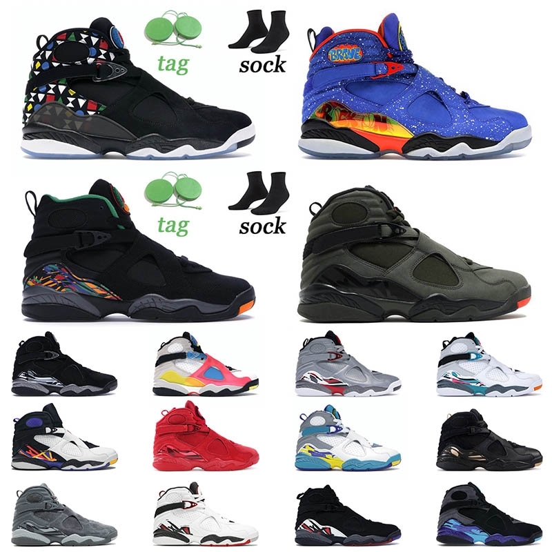 

2021 Women Men Basketball Shoes Jumpman 8 8s Reflections of a Alternate Cool Grey Three Peat Take Flight Bugs Bunny Size 13 Sports Sneakers, A4 bugs bunny 40-47