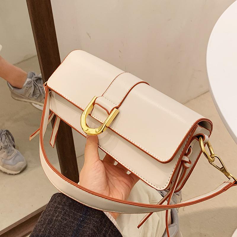 

Niche Design High-end Western Style Messenger Handbags 2021 New Fashion Hot Style Shoulder Underarm Bag Dual-use Bag Width: 26cm, Black