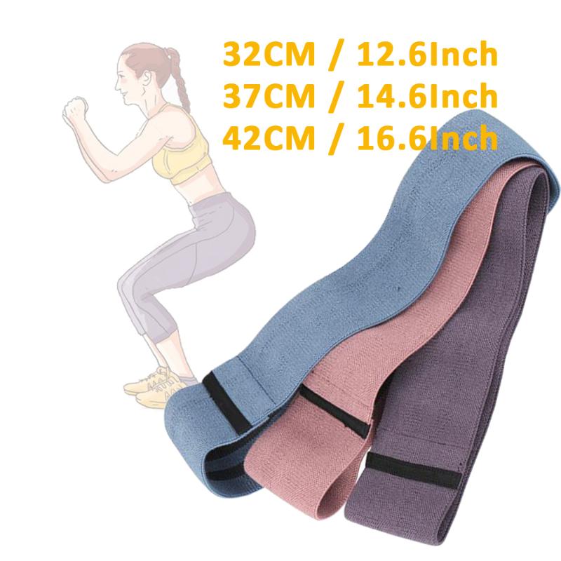 

3pcs Resistance Bands Set Anti-Slip Rolling Yoga Cotton Expander Elastic Fitness Bands Loop for Home GYM Workout Exercise