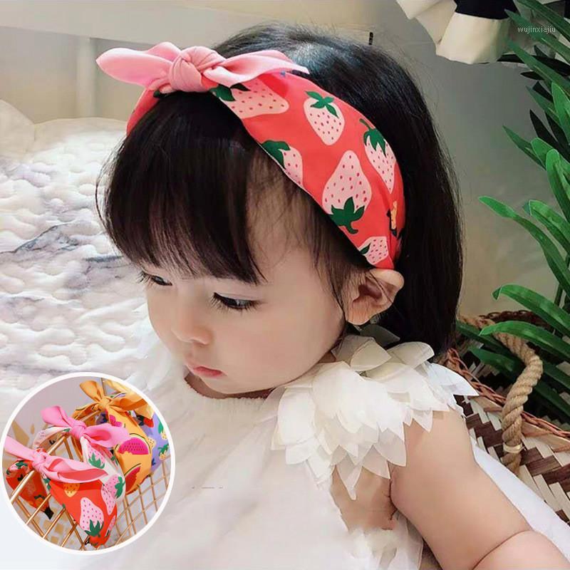 

South Korea Dongdaemun Western Style Watermelon Fresh Fabric Bow Children's Baby Hairband1