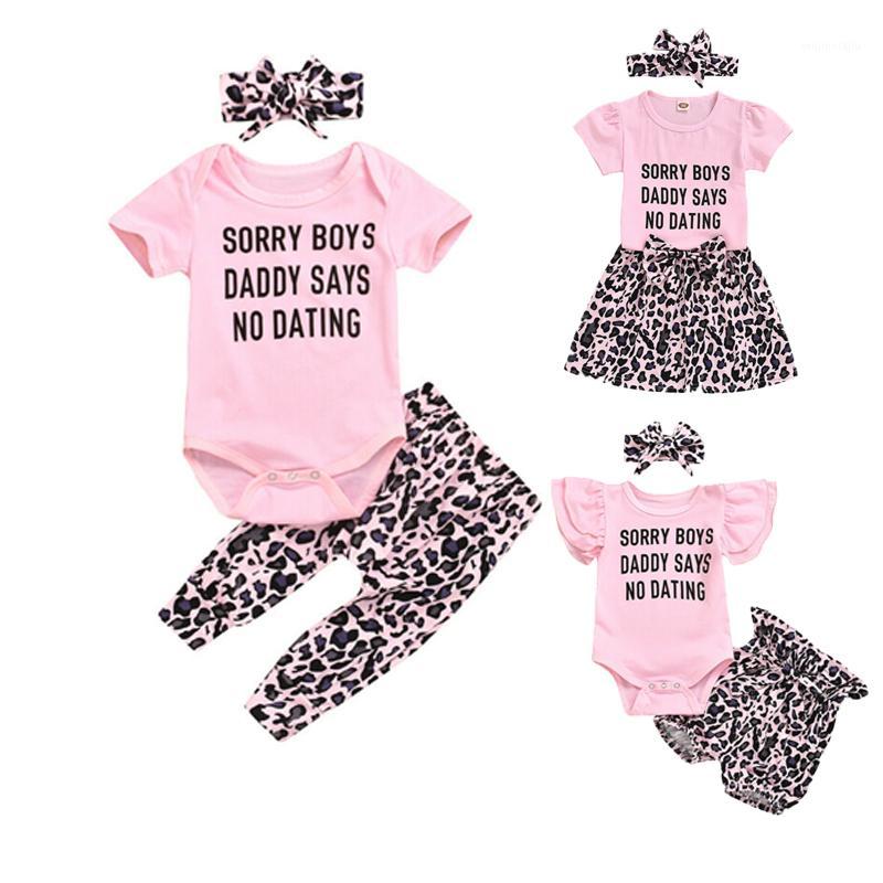 

Summer Baby Girl Clothing Set Solid Princess Kid Baby Girl Romper Tops Shorts Pants Dress 3pcs Leopard Print Outfit 0-5 Years1, 0-6 months