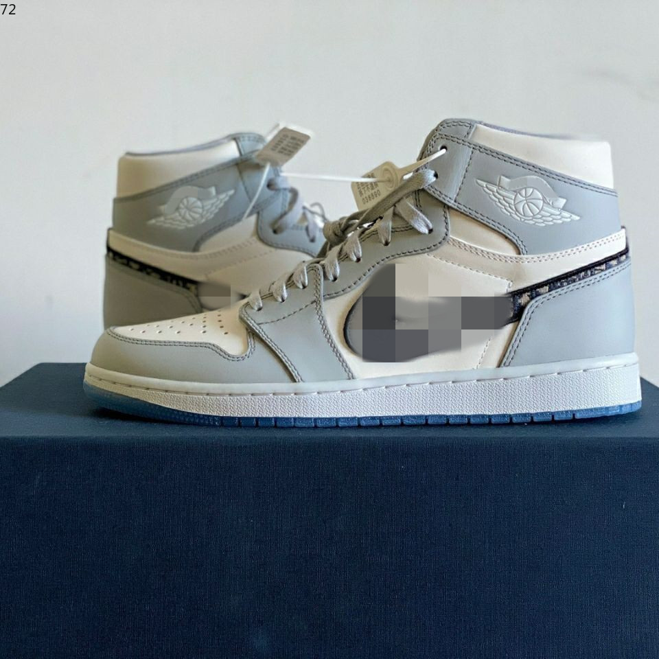 

2021 Newest Jumpman 1 Womens Mens Basketball Shoes Tennis 1s White Grey Fashion Sneake mklj545
