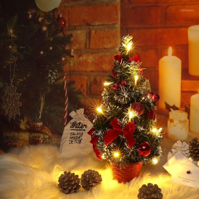 

New Table LED Christmas Tree Xmas Nightlight Decoration Light Pine Tree Mini Christmas Decoration1