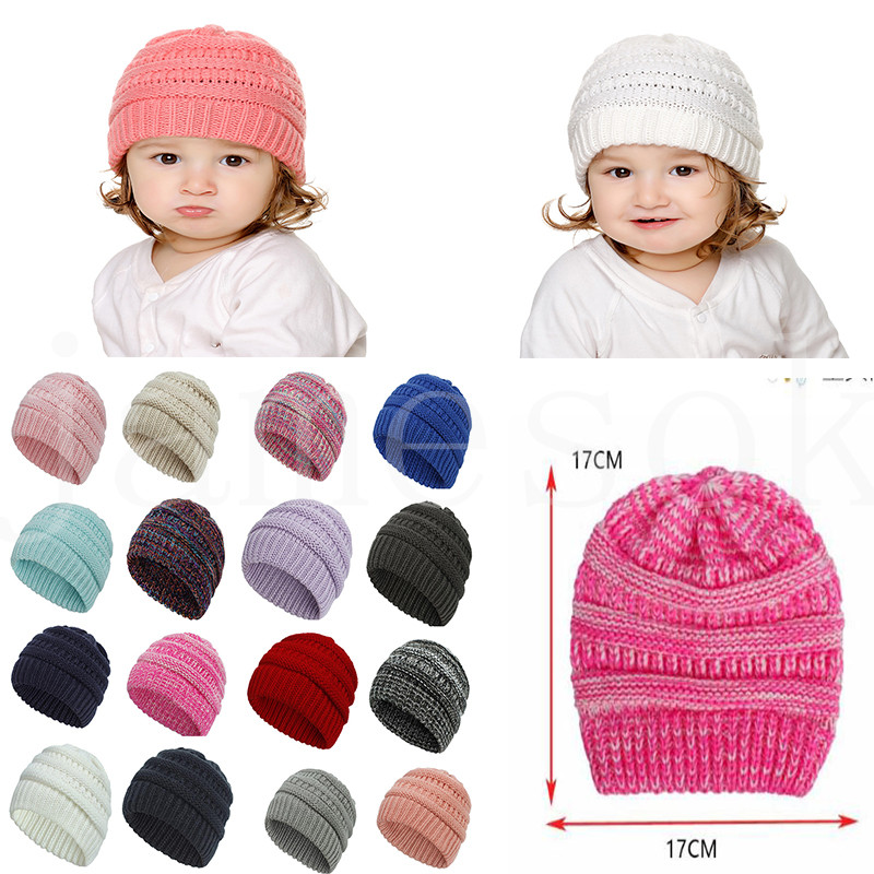 

Baby Toddler Knitted Hat Winter Infant Warm Cap Boy Girls Crochet Beanie Knit Cap Warm Bonnet Kids Children Cute Hats DB480, Multi