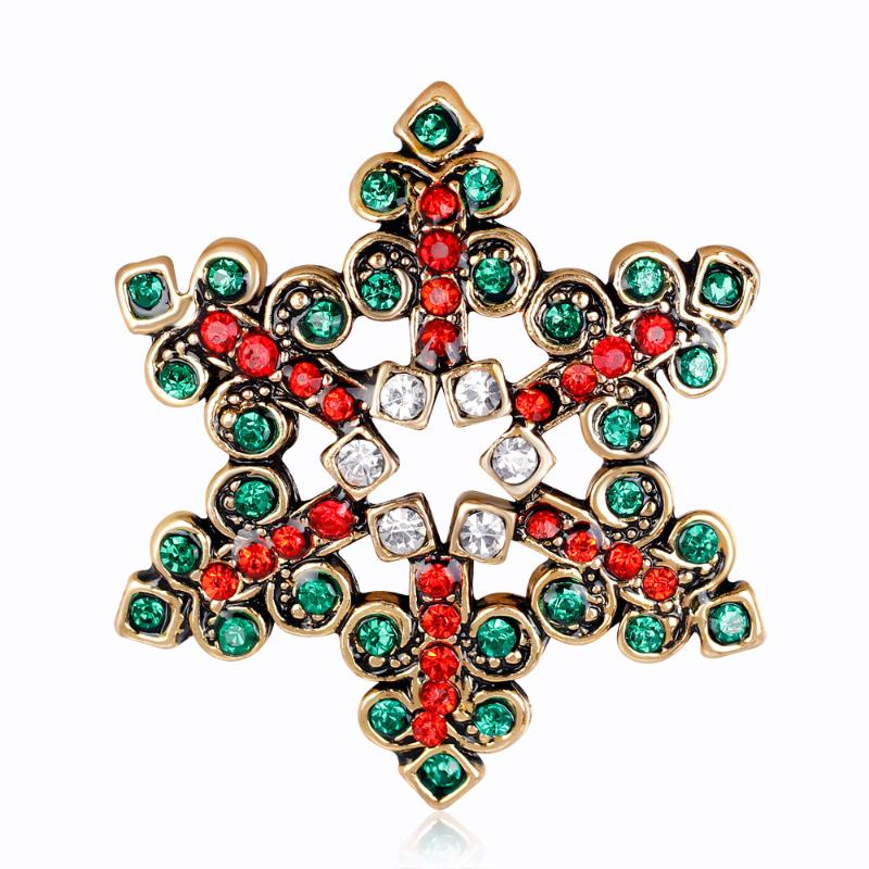 

Pins, Brooches CINDY XIANG Rhienstone Snowflake For Women Christmas Pin, Gray