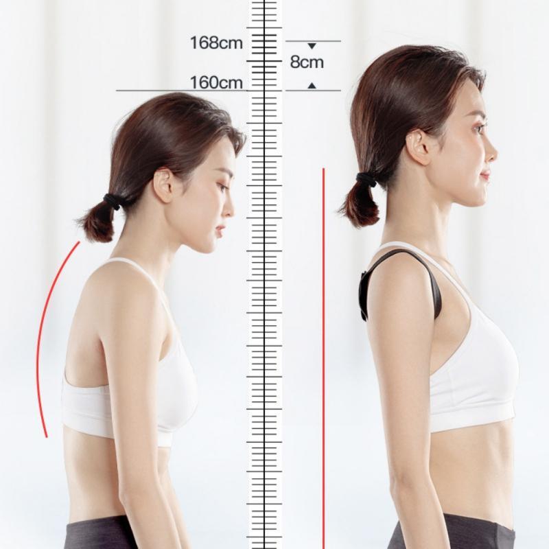 

L-XL Adjustable Back Shoulder Posture Prevention Humpback Strap Correction Back Support Braces Support Pain Relief Plus1, White