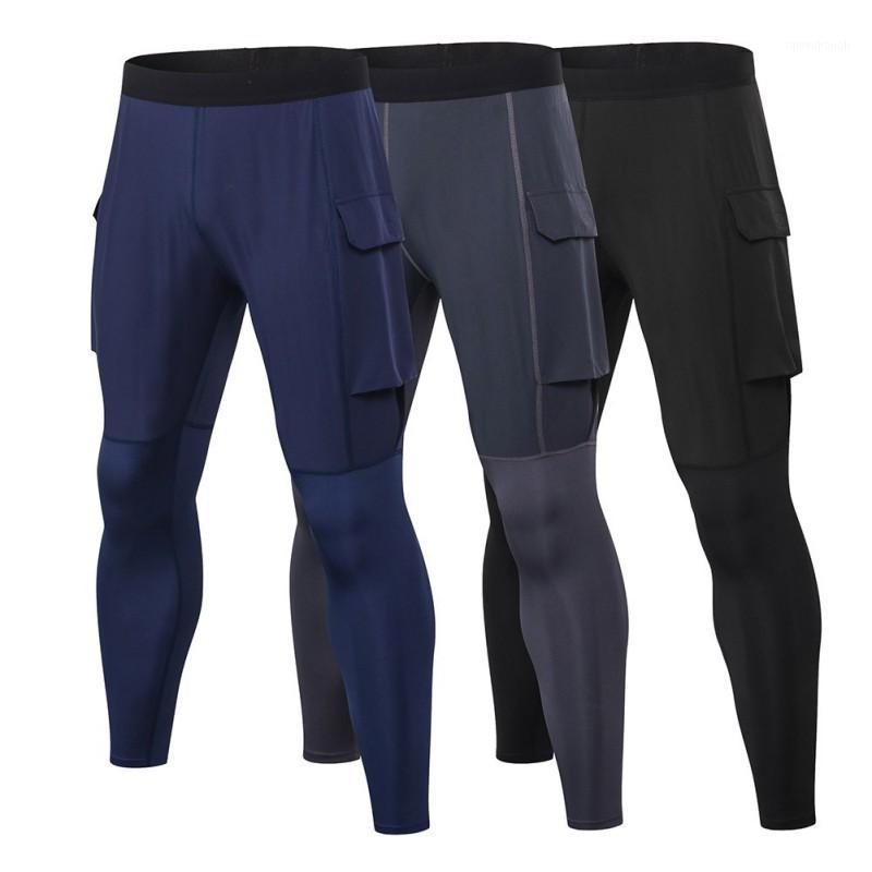 

Men's Fitness Pants Casual Sports Running Perspiration Quick-drying Pants Tooling Pocket Slim Training Pants21, Blue
