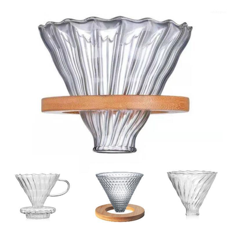 

Wooden Coffee Dripper\ Reusable Filters V60 Glass Glass Coffee Filter Reusable Filters1
