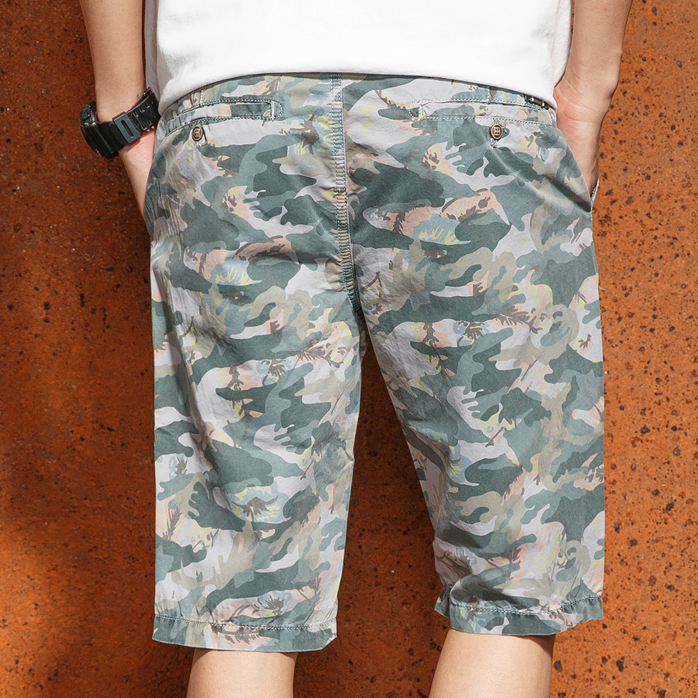 

2021 Men's Shoes New Summer Style Multi-pocket Camouflage Fashion Man's at Height From Knee-length Freight Shorts G7DZ, Blue