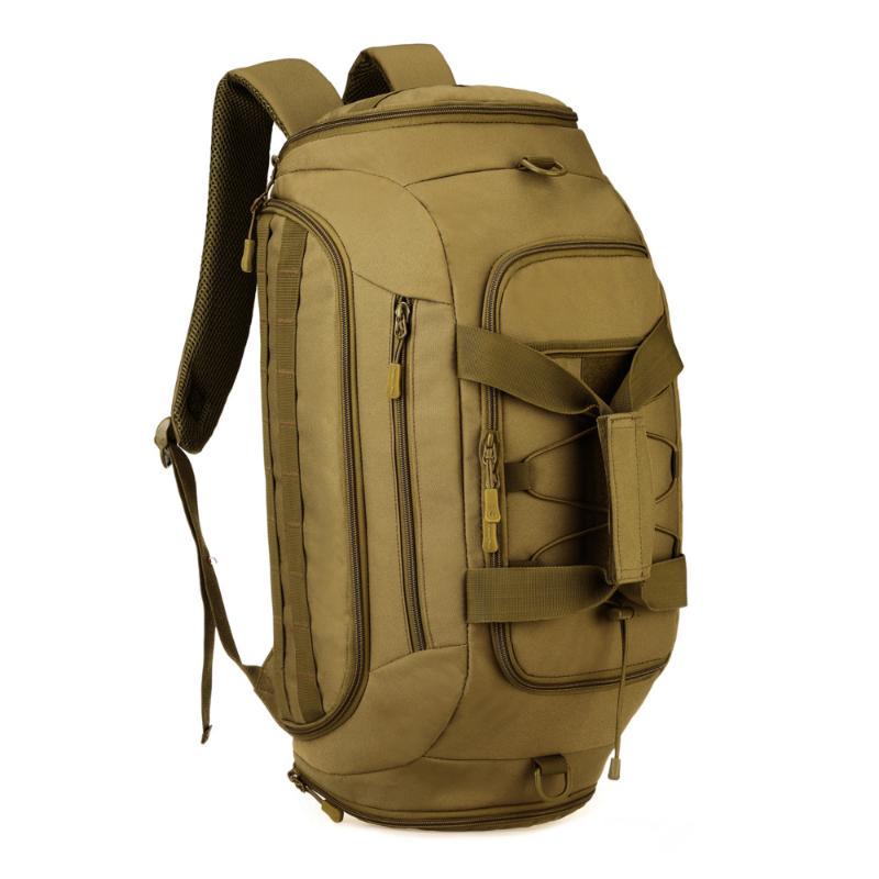 

Men's Durable Nylon Backpack Travel Daypack Assault Large Capacity Crossbody Shoulder Bags Waterproof Knapsack Rucksack, Black