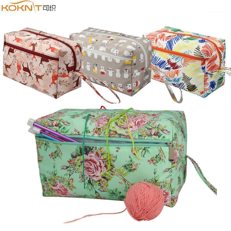 

KOKNIT Empty Woolen Storage Bag DIY Yarn Tote Organizer Bag For Crochet Hooks Knitting Needles Sewing Tools Travel Storage1