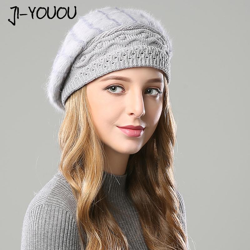 

2020 winter Warm hat girls mask knitted hats for women beanie hats Double layer hair material cap, 08