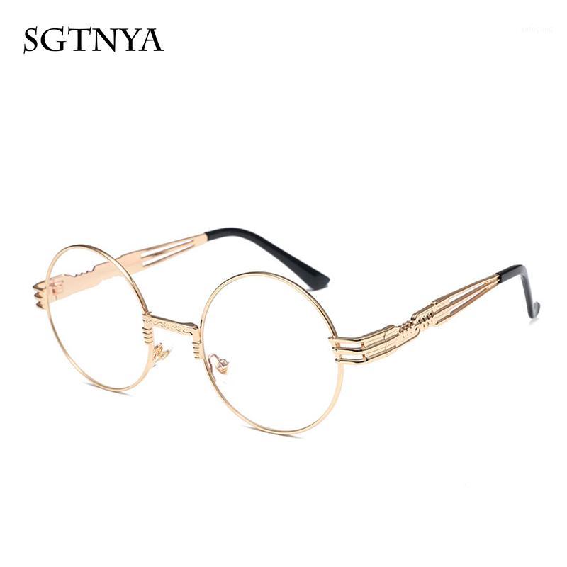 

Sunglasses SGTNYA Steampunk Style Round Frame Fashion Metal Trend Retro Glasses Men And Women UV4001