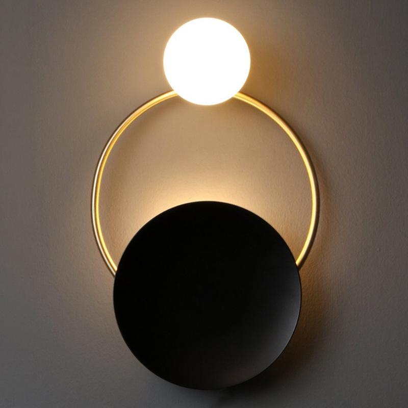 

Modern Indoor Wall Sconce Lights Fixture Nordic Ring Bedside Lamps Luminaire Bedroom Living Room Lighting Hallway Decor