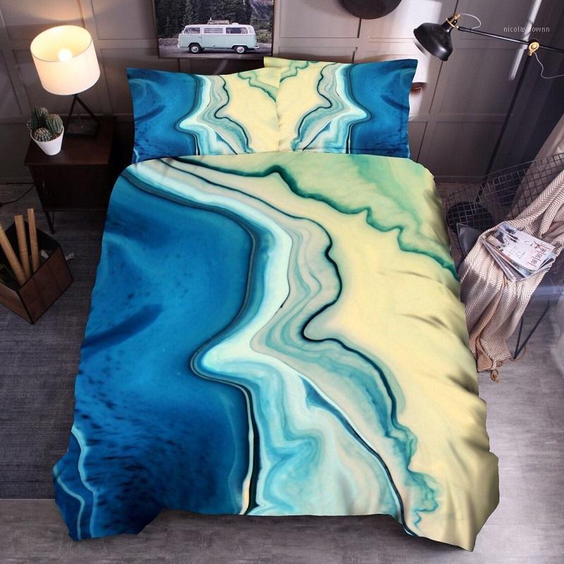 

Colored Marble Bedding Sets Duvet Cover Pillowcase Set 2/3pcs Single Queen King Size Bed Linen Quilt Cover (No Sheet No Filling)1, 04