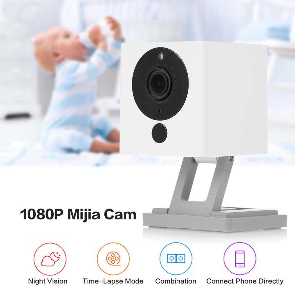 

1080P Full-HD Indoor Small Wifi Camera IP Mini Camera IR Night Vision Micro Motion Detection Camera App Control, Black;white