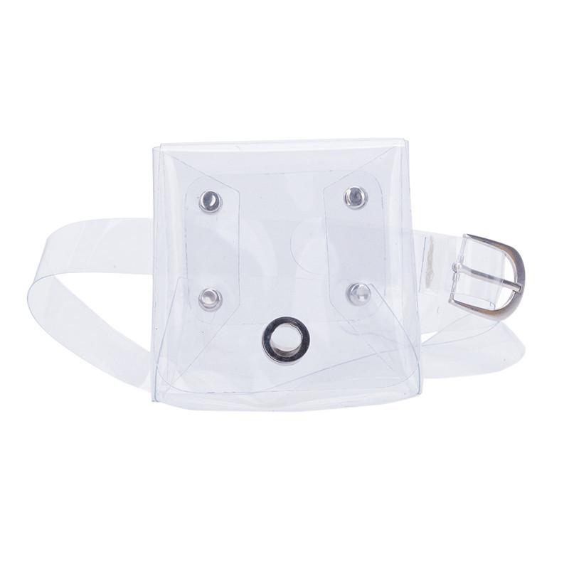 

Women Hasp Clear Fanny Pack Ladies New Fashion Waist Belt Bag Solid Colors Mini Chest Waist bag Leather Small Shoulder Bags #40, Black