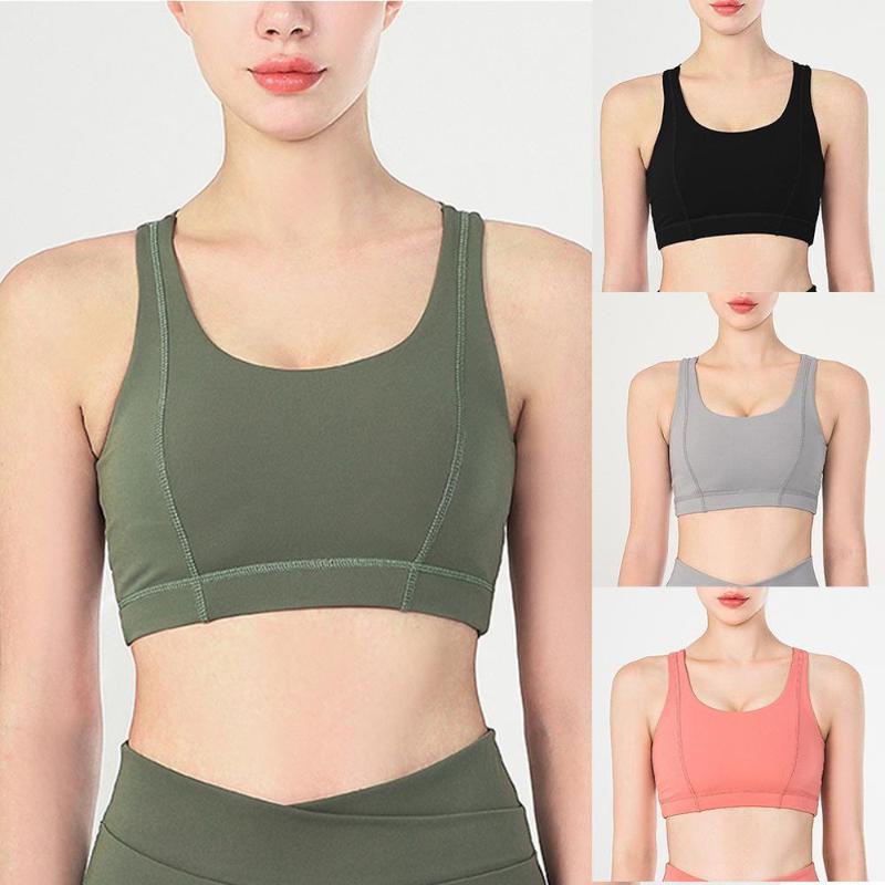 

New-coming Ladies Sports Bras The Vest Sports Breathe Freely Bra Fitness Yoga Underwear Perspiration and breathable bra F1, Black