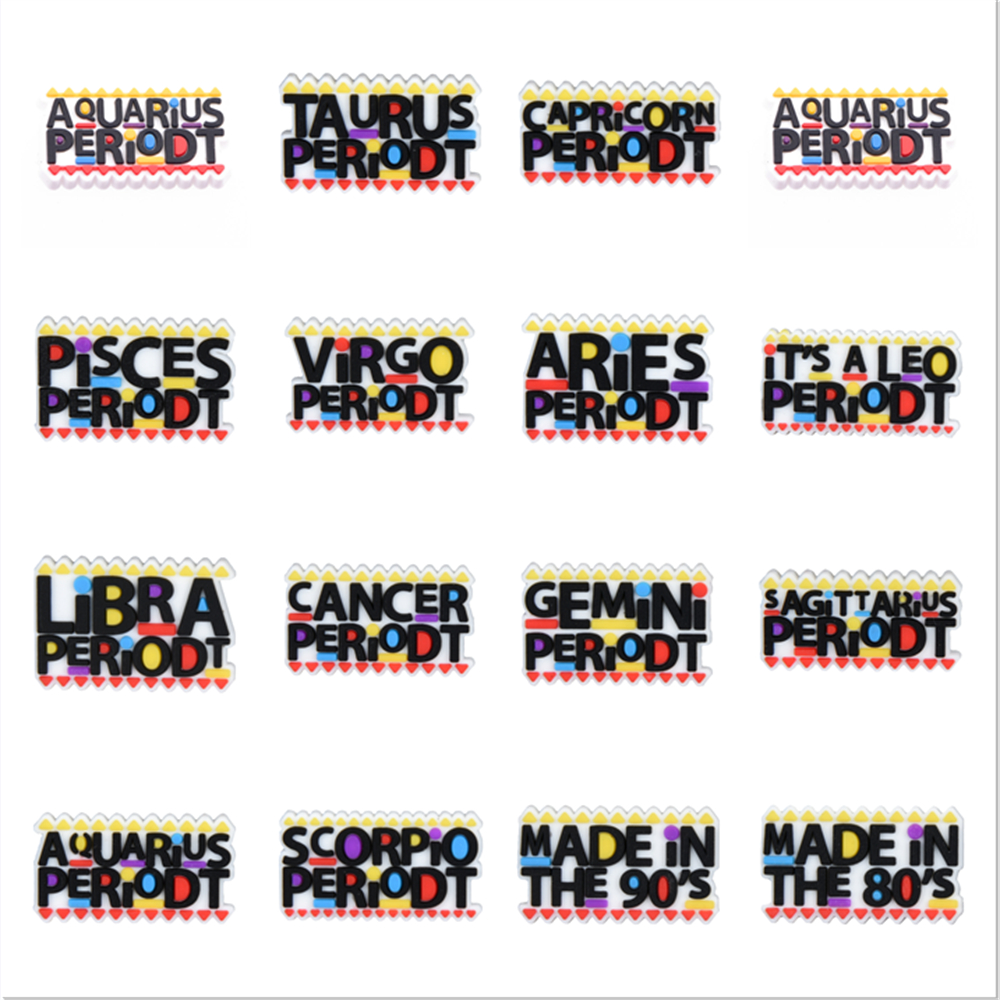 

Colour letter charm Shoes Decoration Charms Soft PVC Shoe Charms For designer