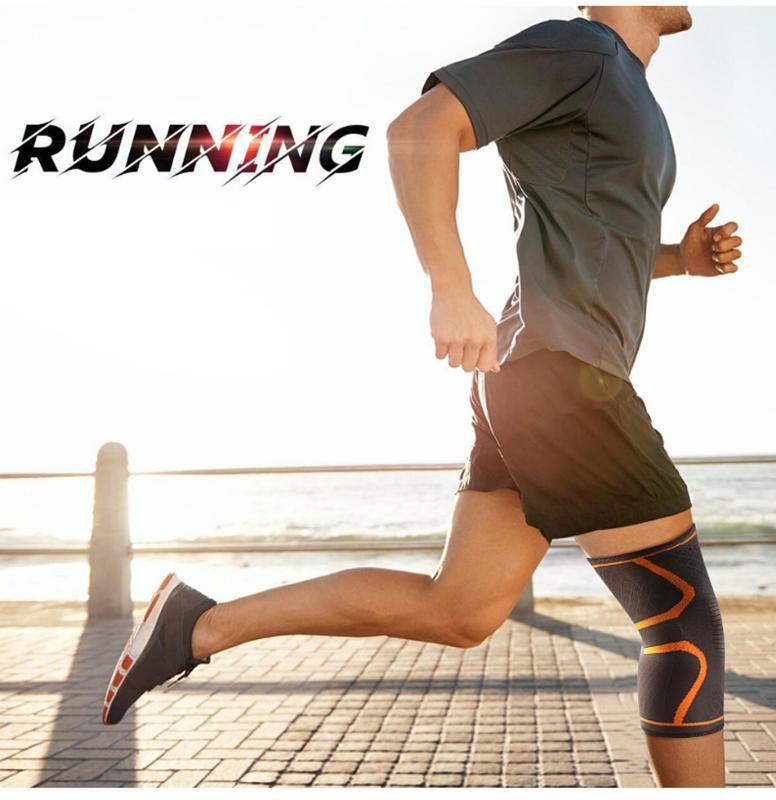 

1PC Elastic Knee Pads Nylon Sports Fitness Kneepad Fitness Gear Patella Brace Running Basketball Volleyball Support1, White